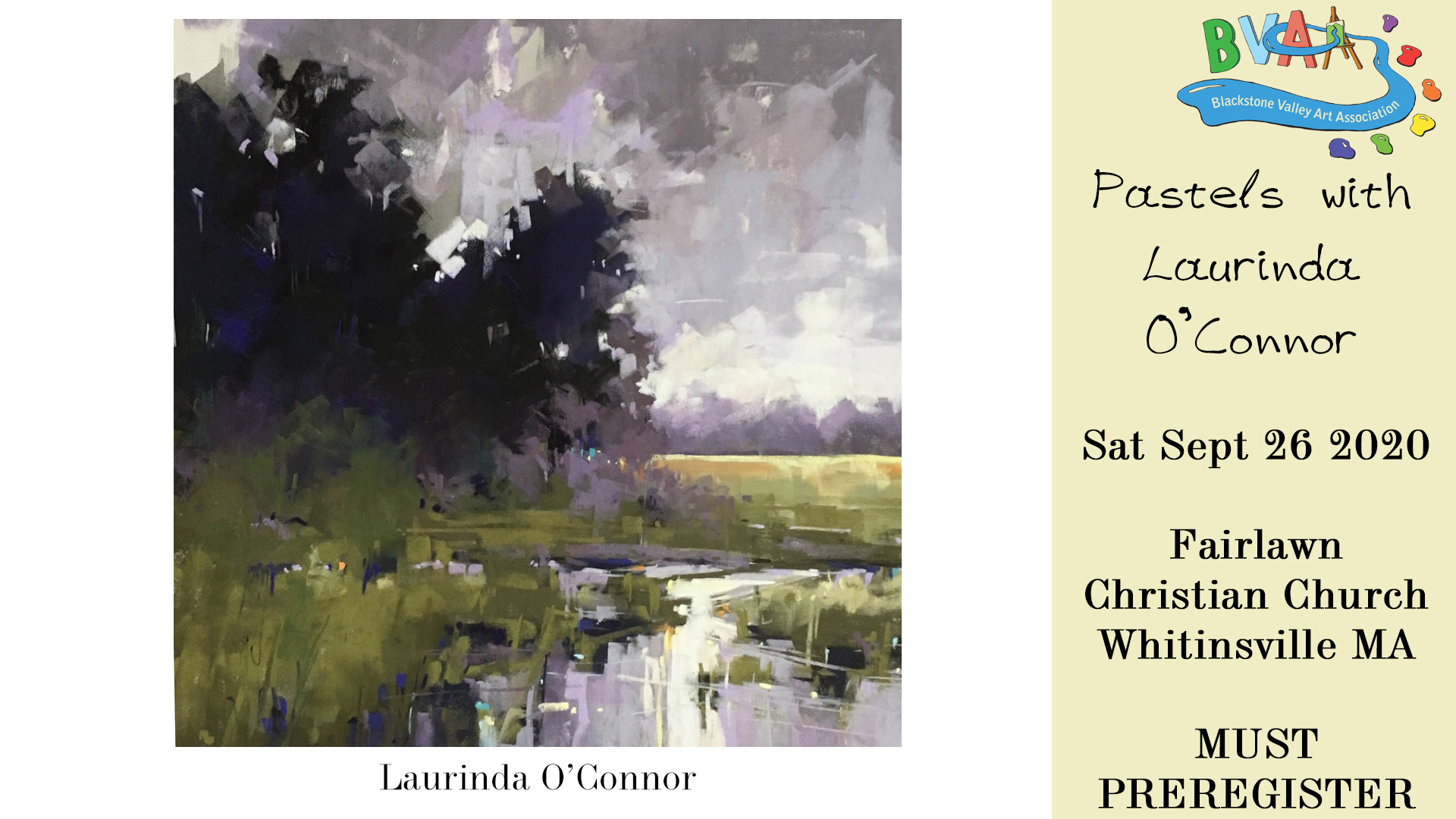 Pastel Workshop with Laurinda O’Connor – Blackstone Valley Art Association
