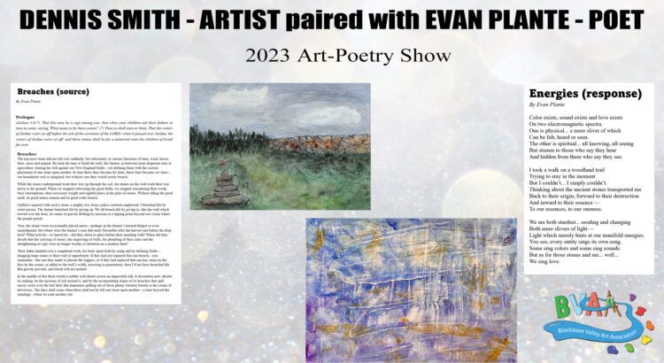 Dennis Smith Artist paired with Evan Plante Poet - 2023 BVAA Art-Poetry Show