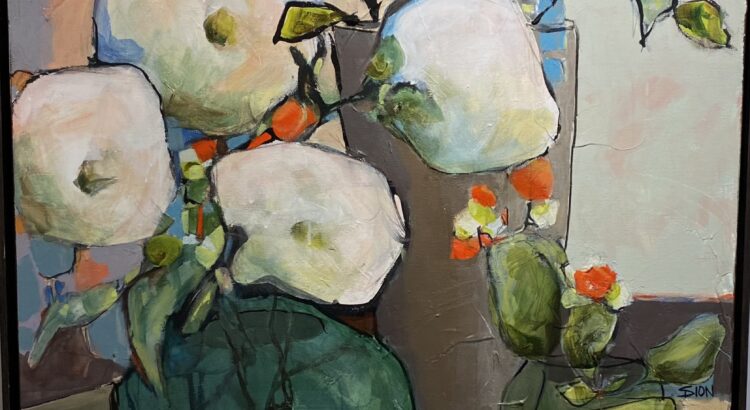 Sue Dion acrylic painting first place